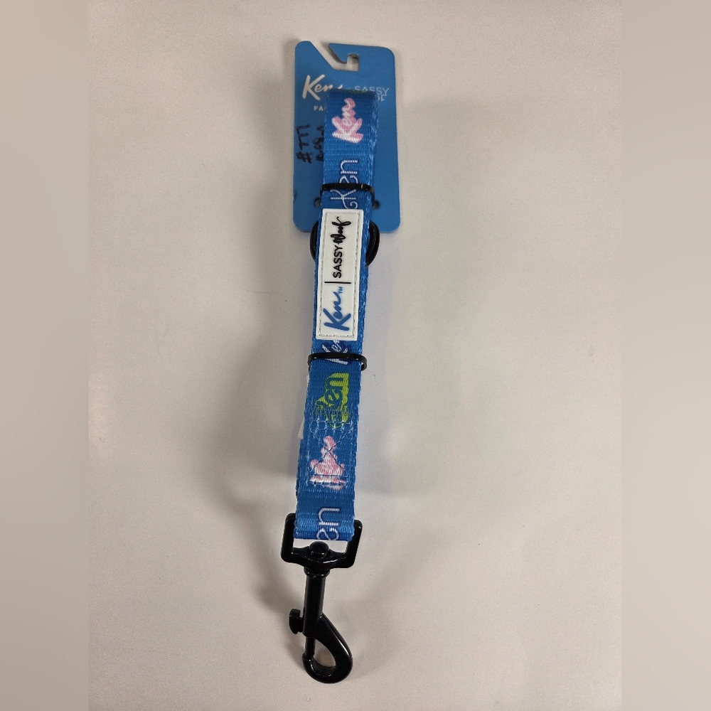 NWT Sassy Woof Brand Ken Barbie Blue Dog Leash One Size